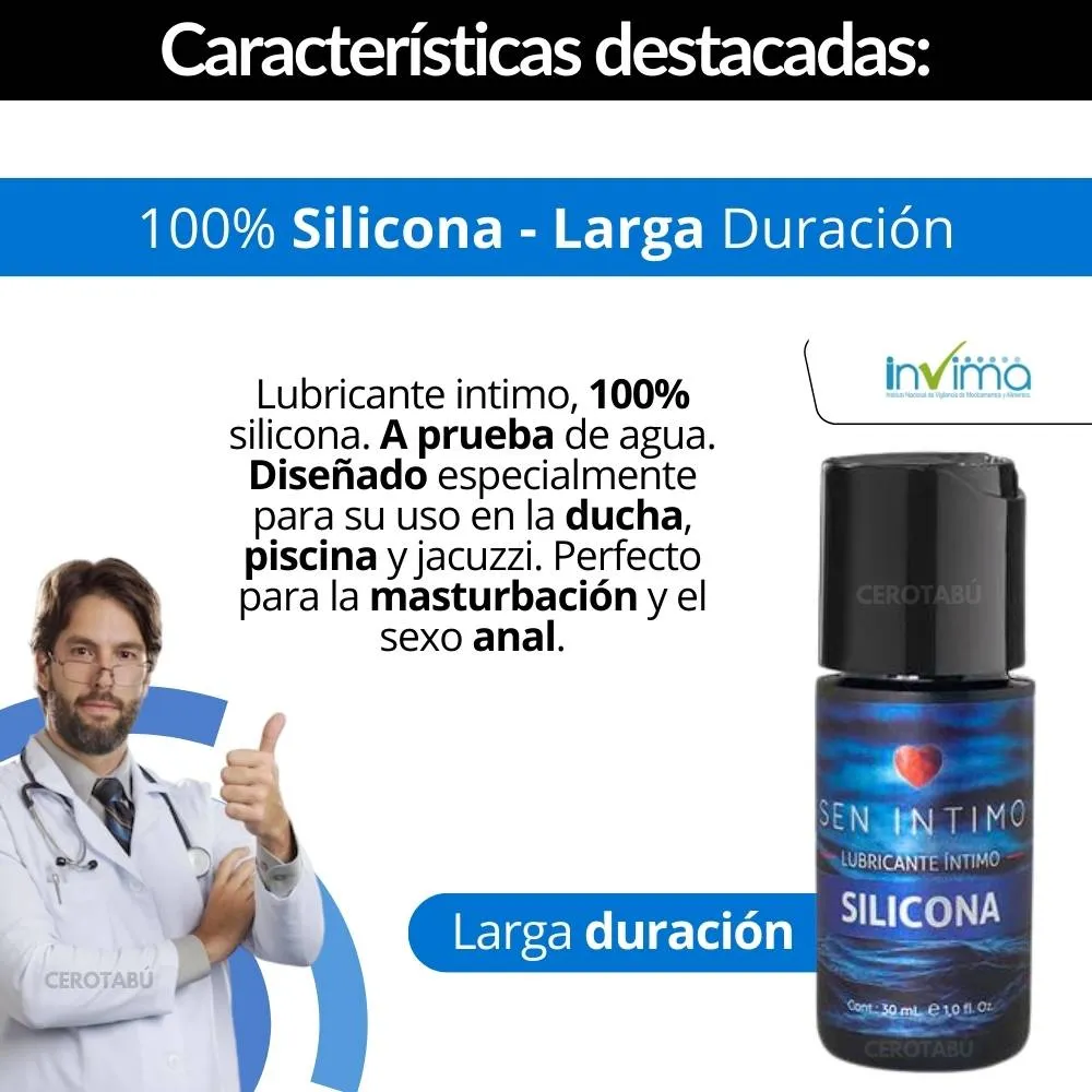 Lubricante Intimo En Silicona Sen Intimo x30 ML 