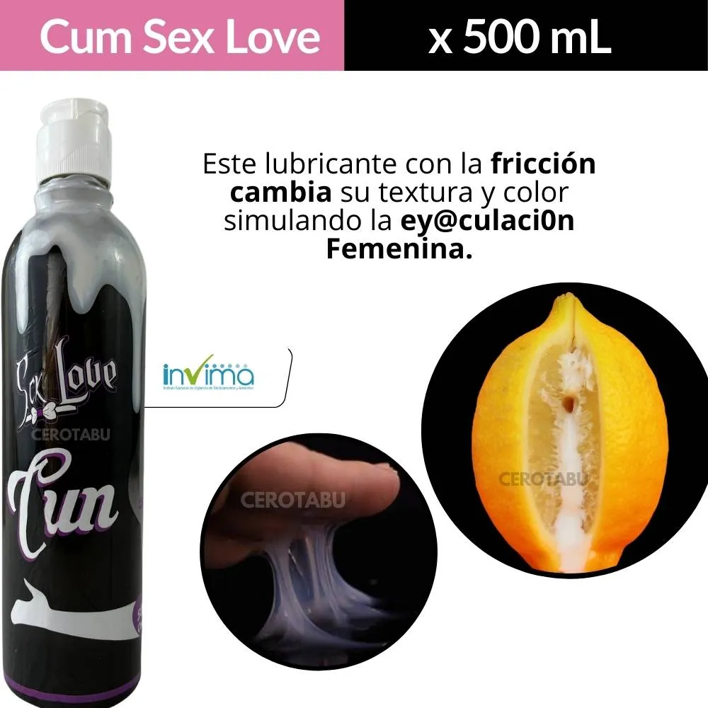 Lubricante Cum Simula Eyaculacion Sex Love x500 ml 