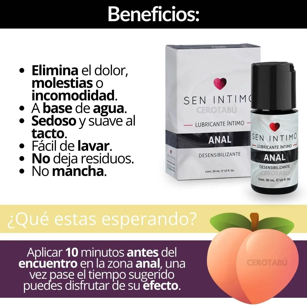 Lubricante Intimo Anal Sen Intimo x30 mL