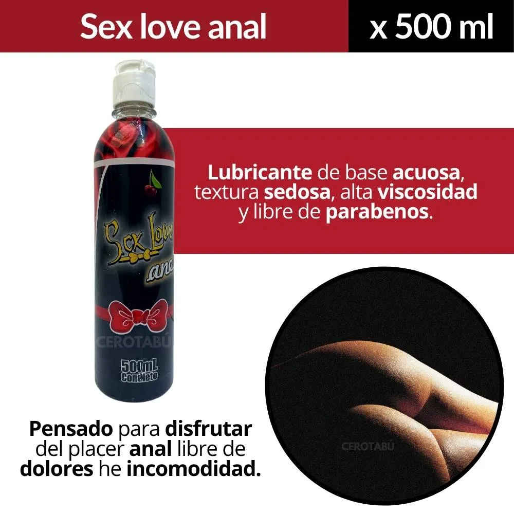 Lubricante Intimo Dilatador Anal Tipo Gel Sex Love x 500ml 