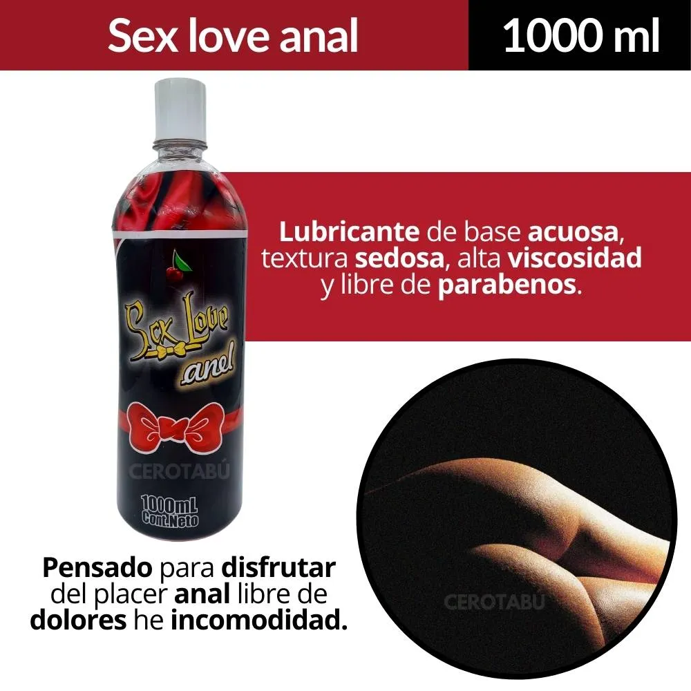 Lubricante Intimo Dilatador Anal Larga Duración Sex Love x 1000ml