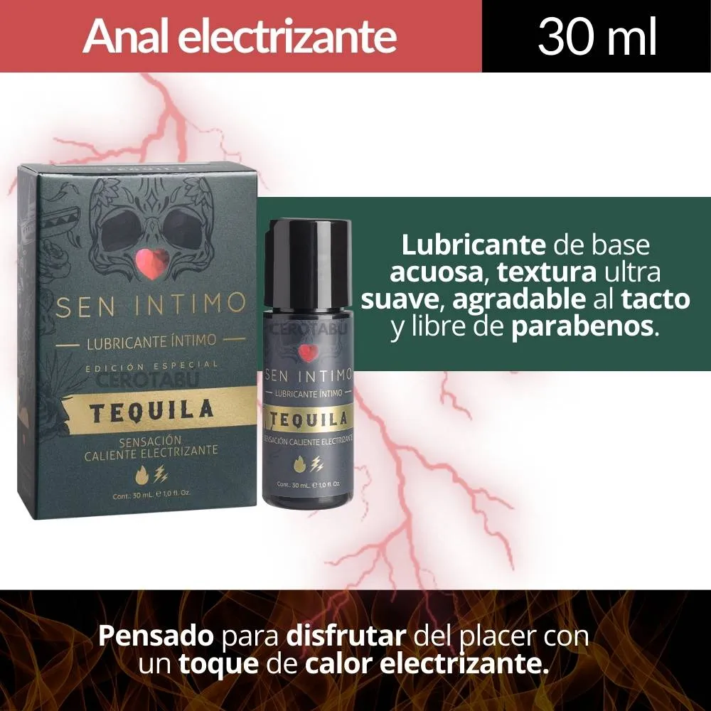 Lubricante Intimo Sensación Caliente Electrizante Tequila x 30ml