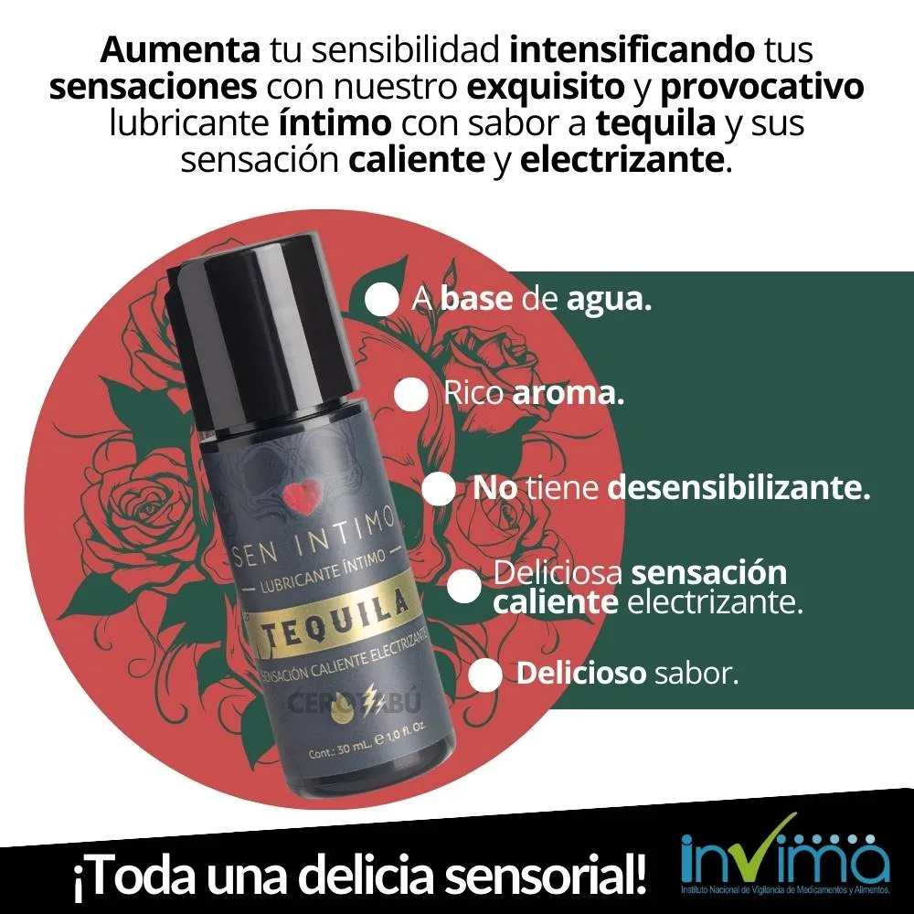 Lubricante Sensación Caliente Electrizante Tequila x 30ml