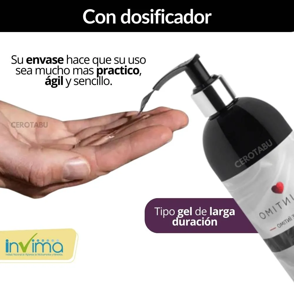 Lubricante Intimo Anal Gel Desensibilizante Entume Sin Dolor 500ml