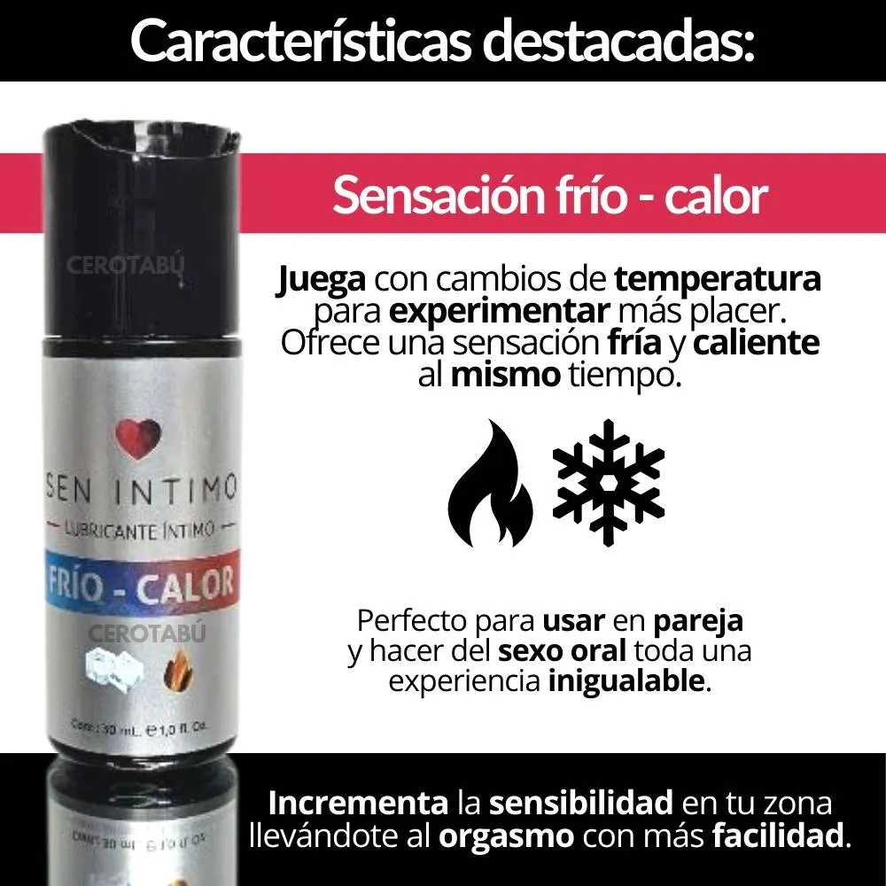 Lubricante Multiorgasmos Sensación Frio Calor Sen Intimo x30 ml 