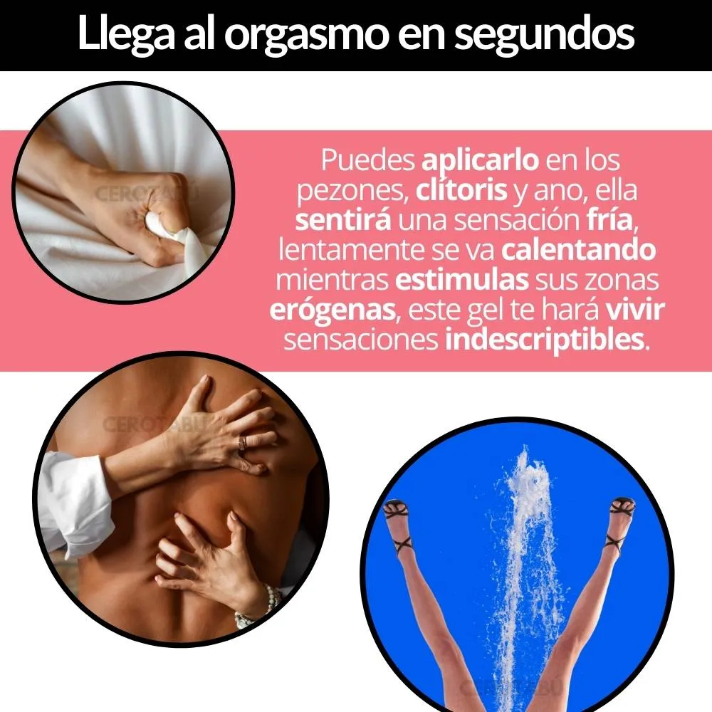 Lubricante Multiorgasmos Caliente  +Sensibilidad + Placer +Sensación 5ml 