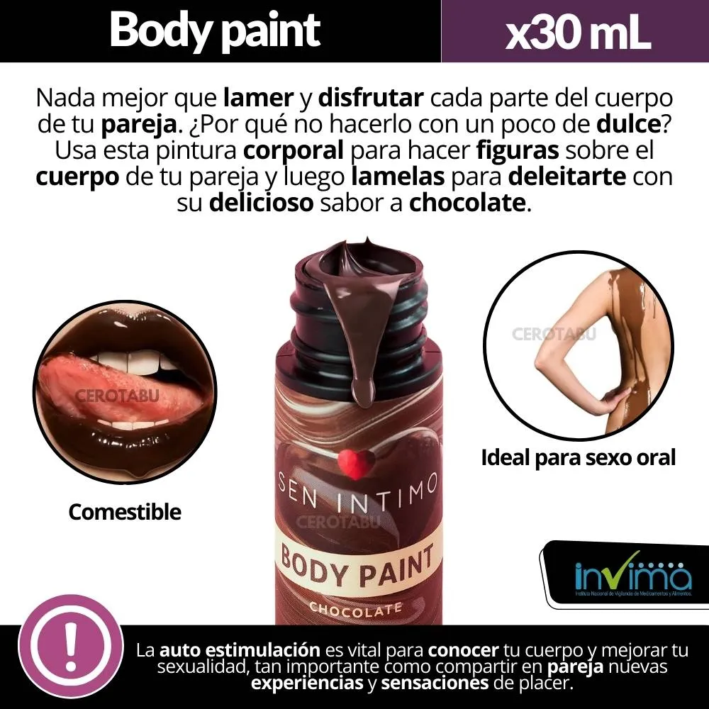 Pintura Corporal Comestible Chocolate Sen Intimo