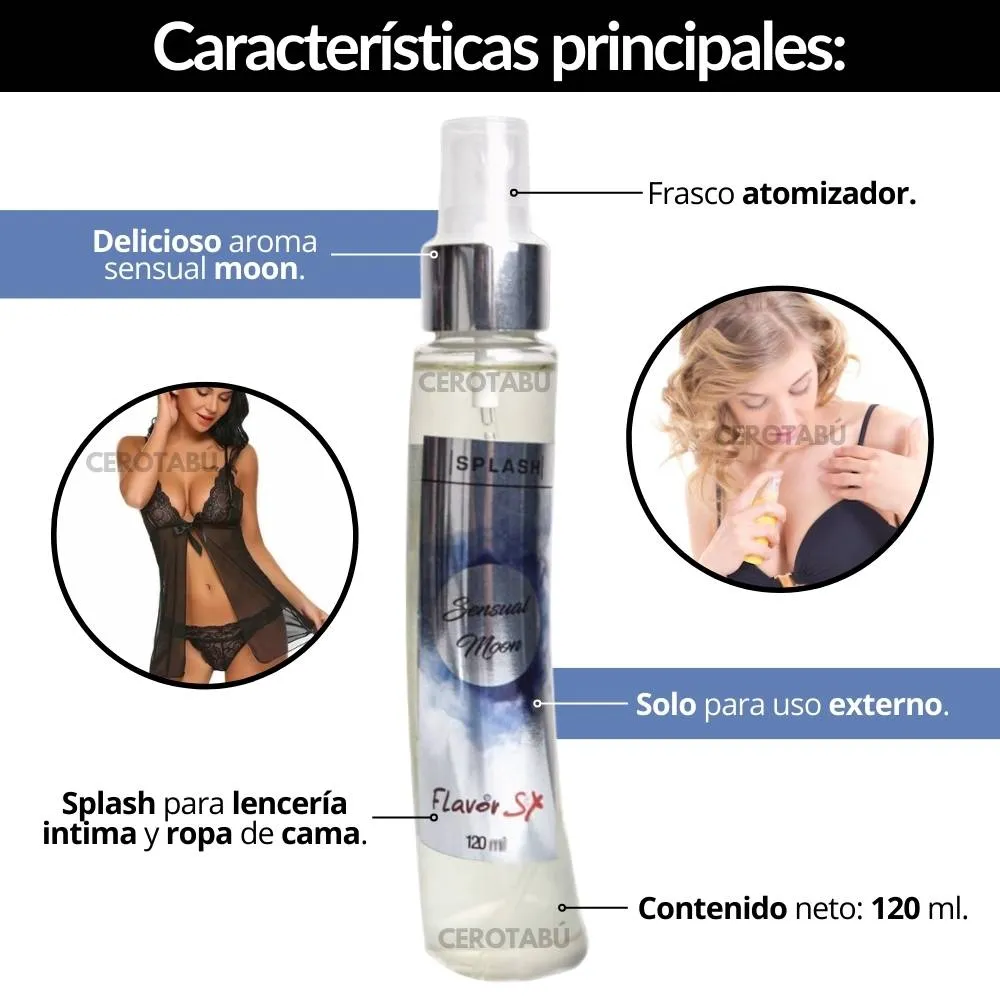 Splash Para Lencería Y Cama Sensual Moon 120 mL