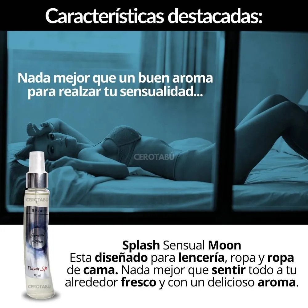 Splash Para Lencería Y Cama Sensual Moon 120 mL