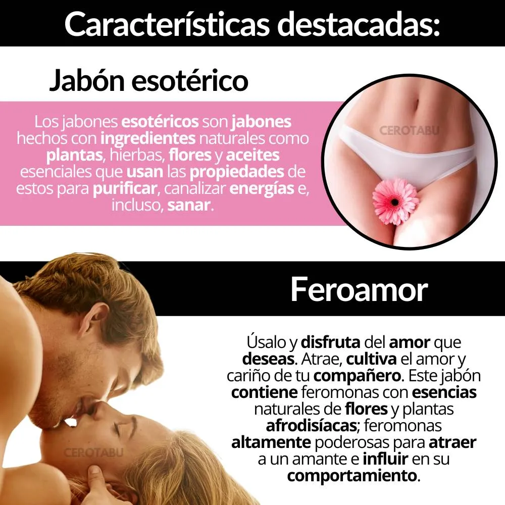 Jabón Esotérico Feroamor Con Feromonas Hidratante Natural 50g