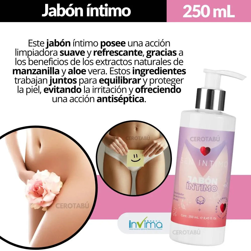 Jabón Intimo Hidratante Extractos Naturales Aloe Manzanilla 250 ml