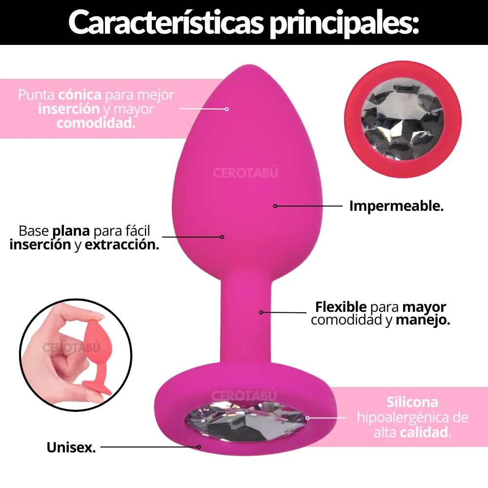 Plug Anal En Silicona Dilatador Consolador Anal Talla S Juguete Sexual