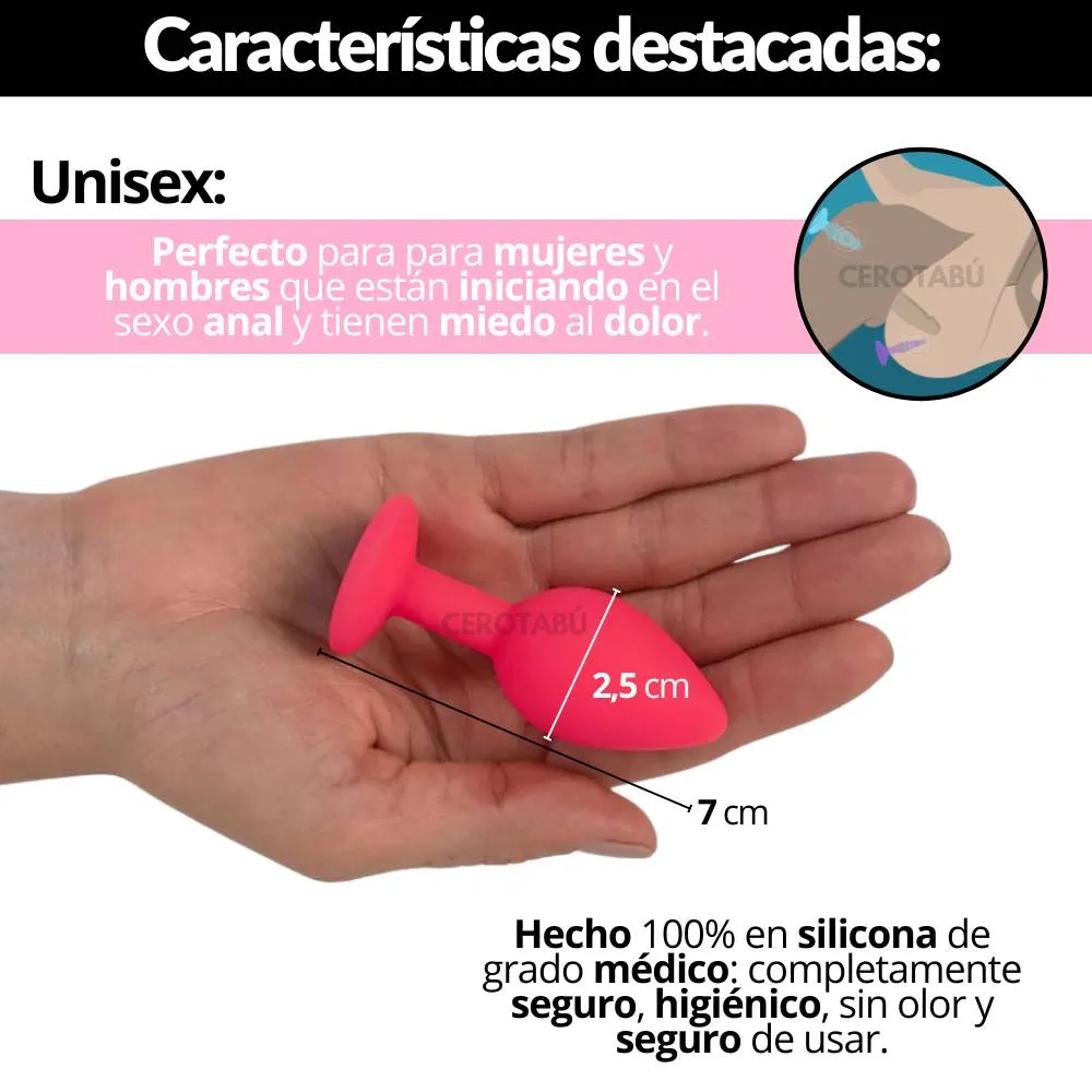 Plug Anal En Silicona Dilatador Consolador Anal Talla S Juguete Sexual