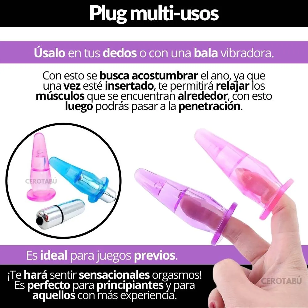 Plug Anal Dilatador Multi-usos Estimulador Juguete Sexual 