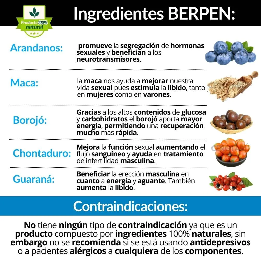 Potenciador Natural Para Hombre Berpen