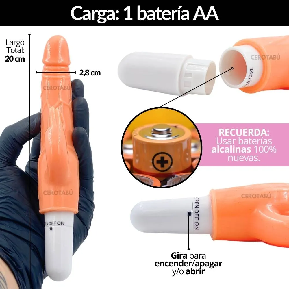 Vibrador Bunny Consolador Doble Estimulacion Juguete Sexual 