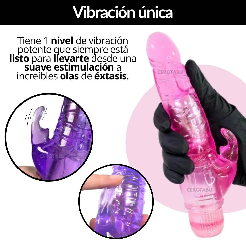 Vibrador Consolador Doble Estimulación Clítoris Y Punto G Texturizado