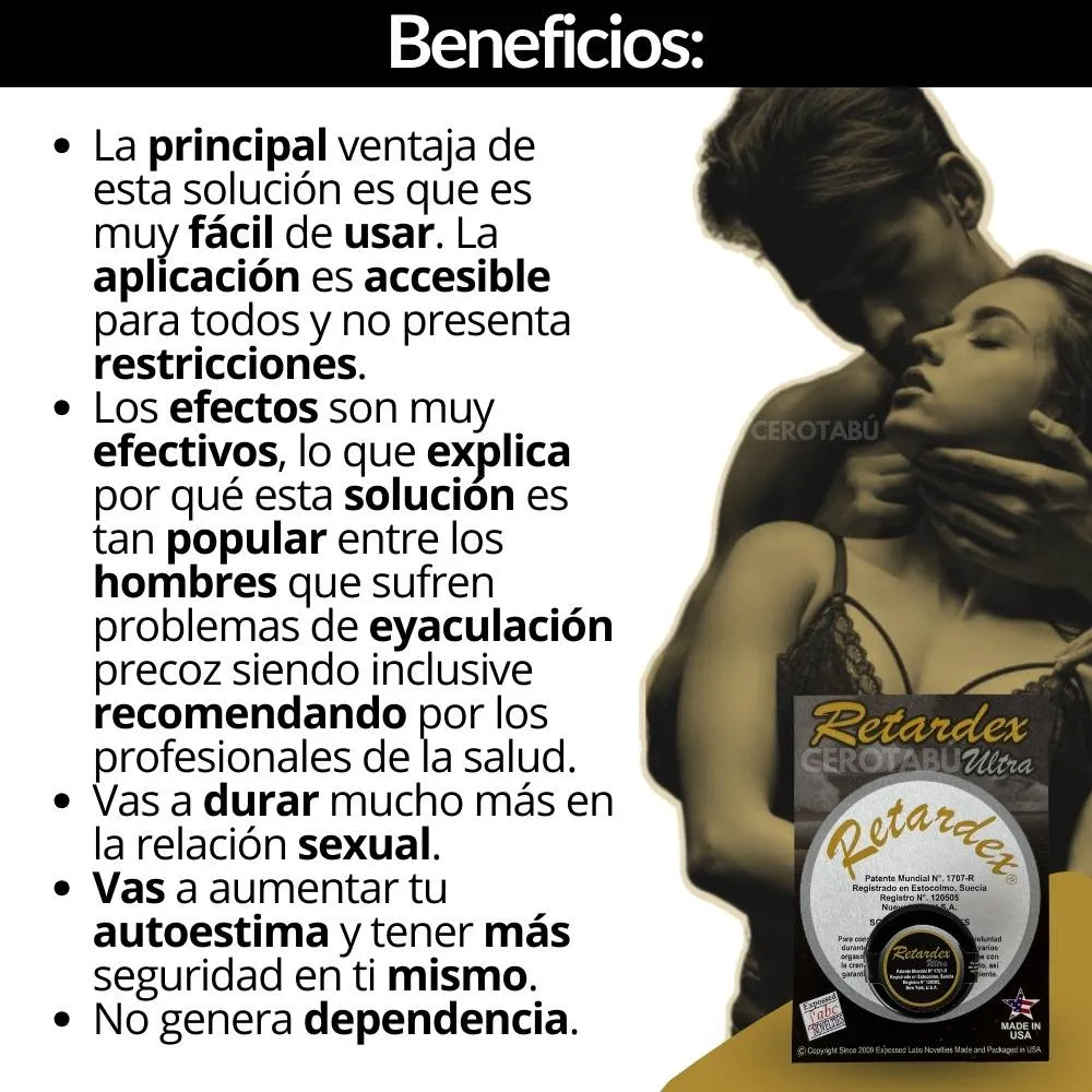 Lubricante Ultra Retardante Masculino Retardex x 5g