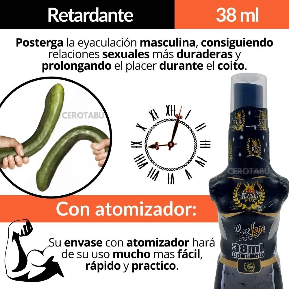 Lubricante Retardante Masculino Prolonga Eyaculación 37ml