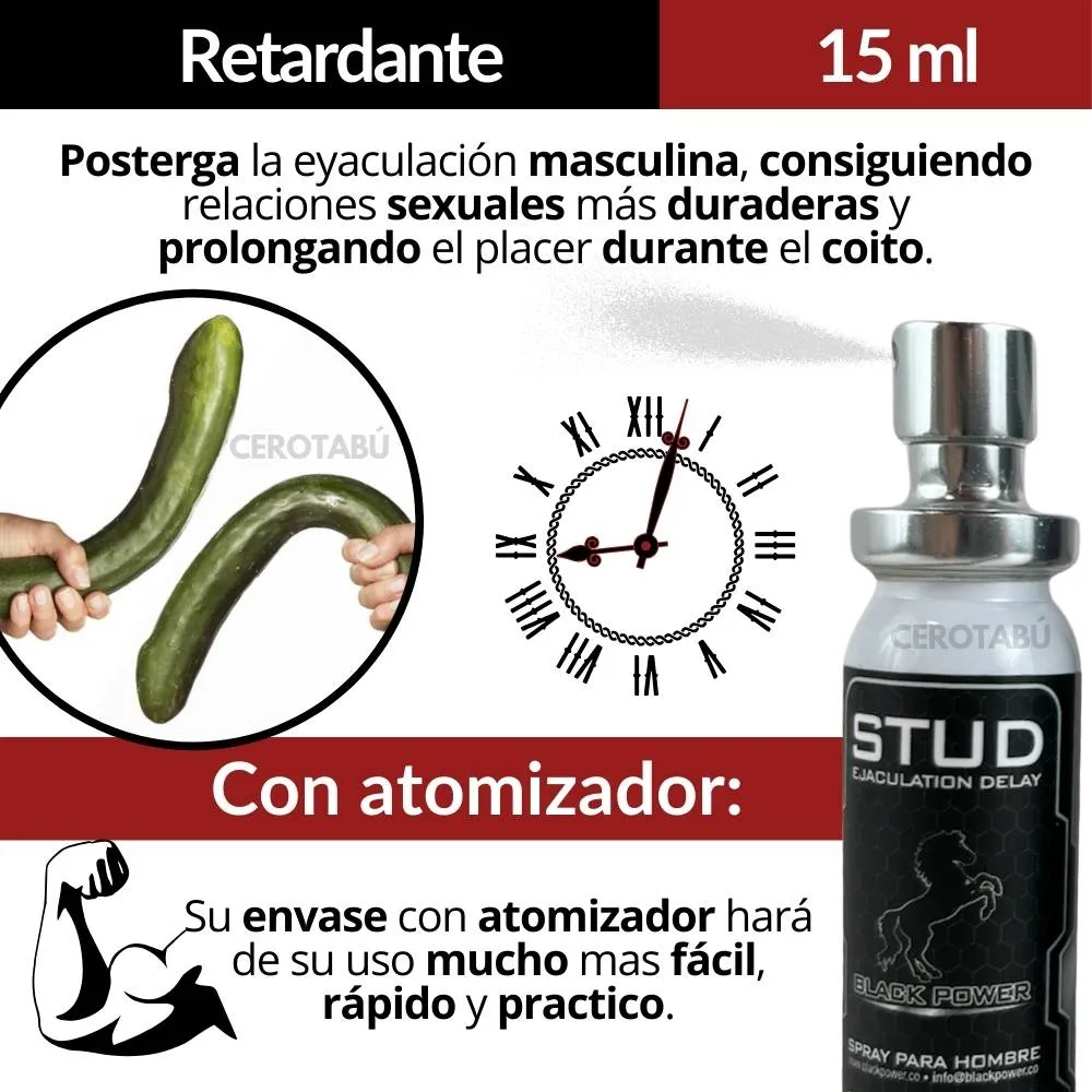 Lubricante Retardante En Spray Masculino STUD 100% Original 15ml