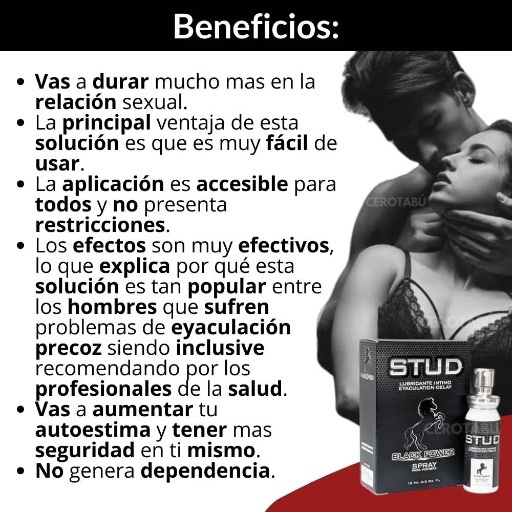 Lubricante Retardante En Spray Masculino STUD 100% Original 15ml