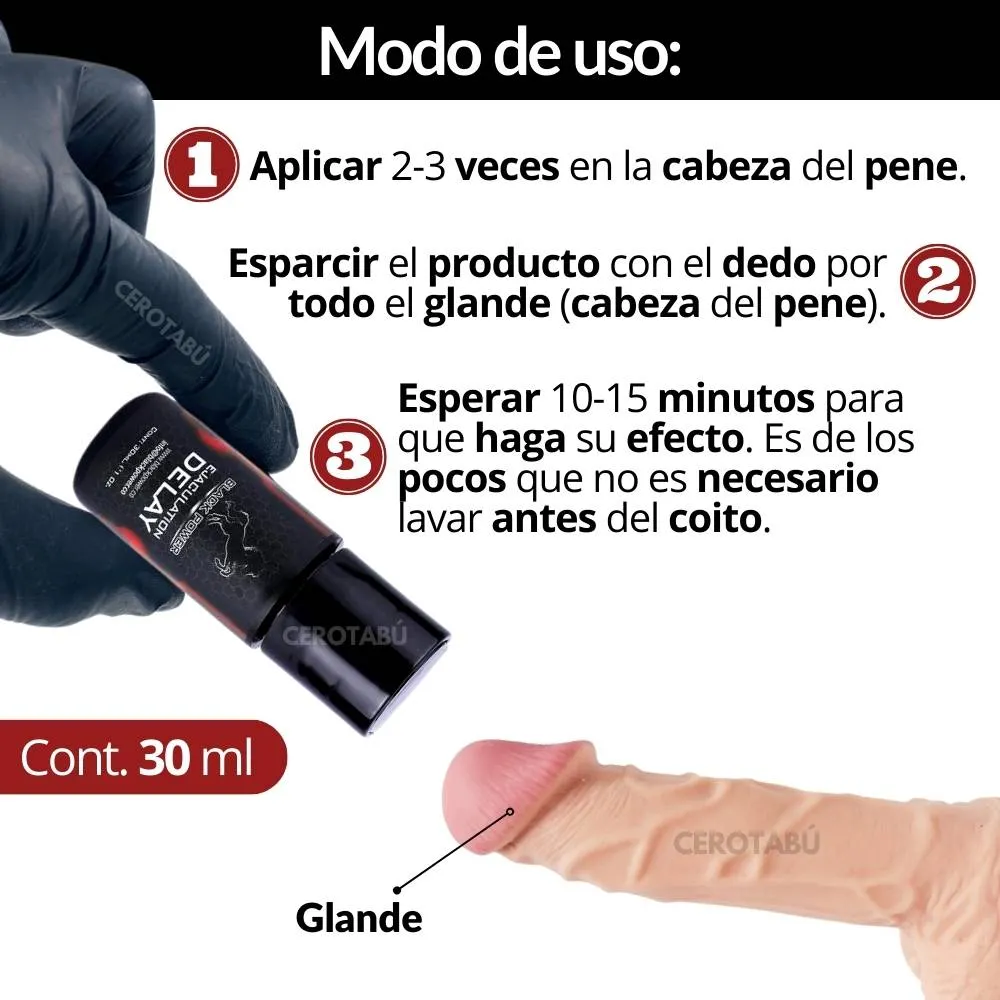 Lubricante Retardante Delay Previene Eyaculación Precoz 30ml 