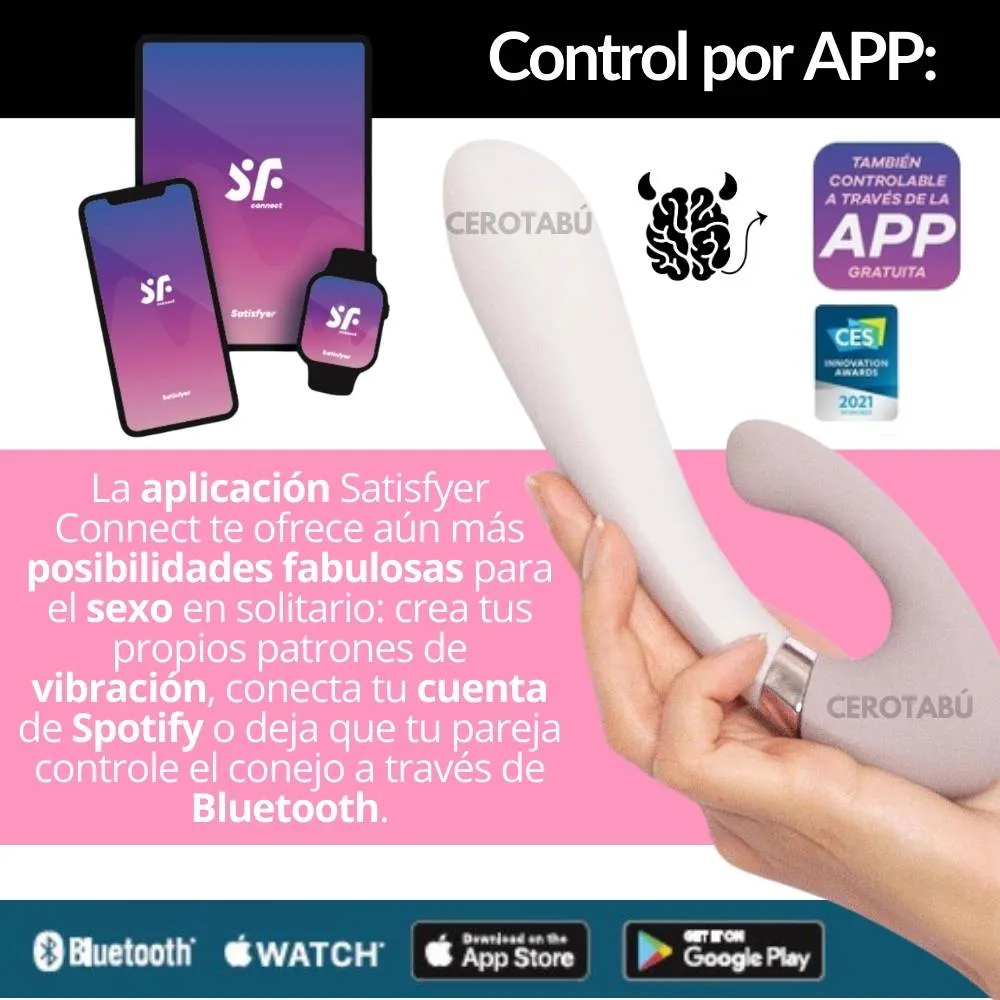Satisfyer Vibrador Doble Estimulación App Mundial Juguete Sexual 