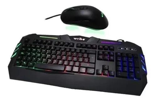 Combo Gamer Teclado/mouse Weibo Wb-520 RgbCombo Gamer Teclado/mouse Weibo Wb-520 Rgb