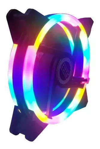 Ventilador Para Torre Gamer 12cm Rgb Doble Anillo Nicols