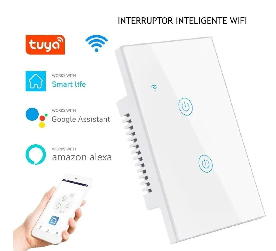 Interruptor Wifi Tactil /Dos Botones