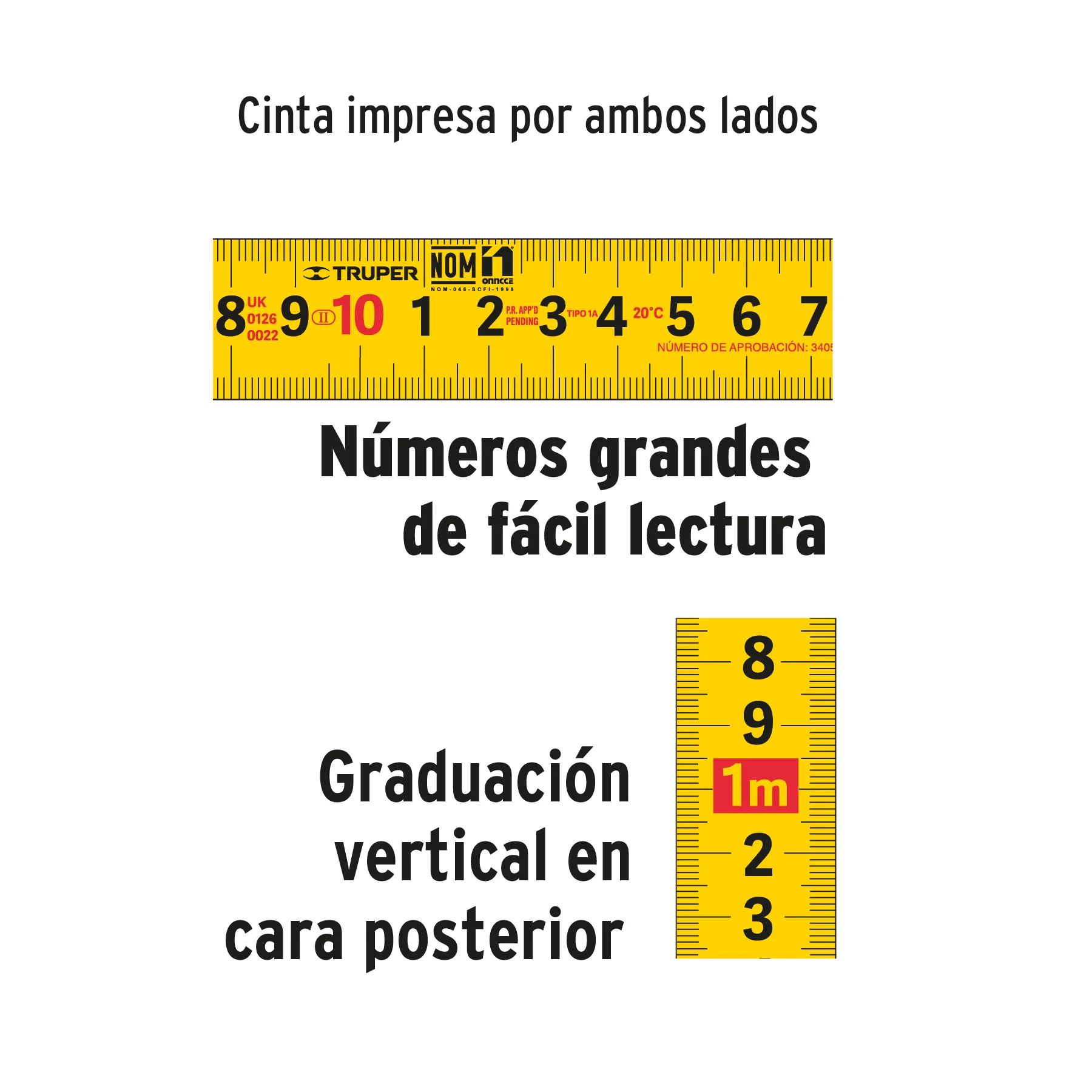 Flexómetro Contra Impactos 5 Mt Marca Truper