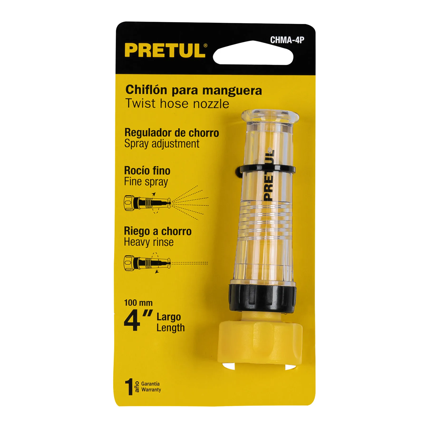 Chiflón 4" Para Manguera Marca Pretul