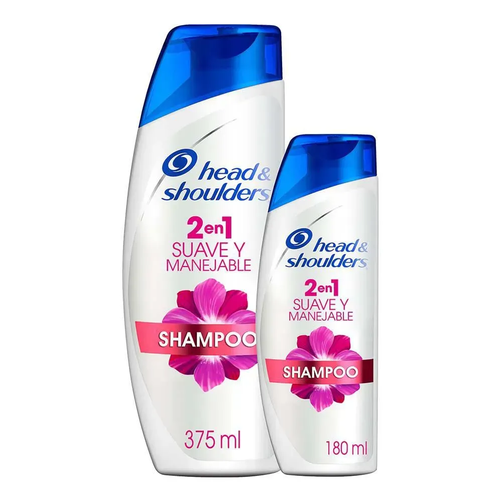 Shampoo Head & Shoulders Suave y Manejable - 375 Ml + 180 Ml  