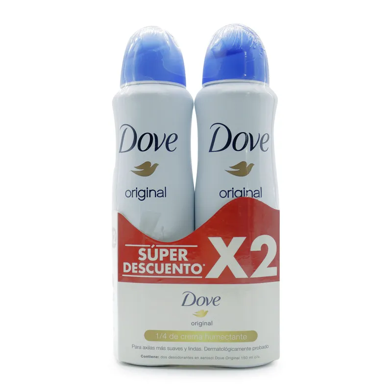 2 Desodorante Dove Spray Original 89 Gr