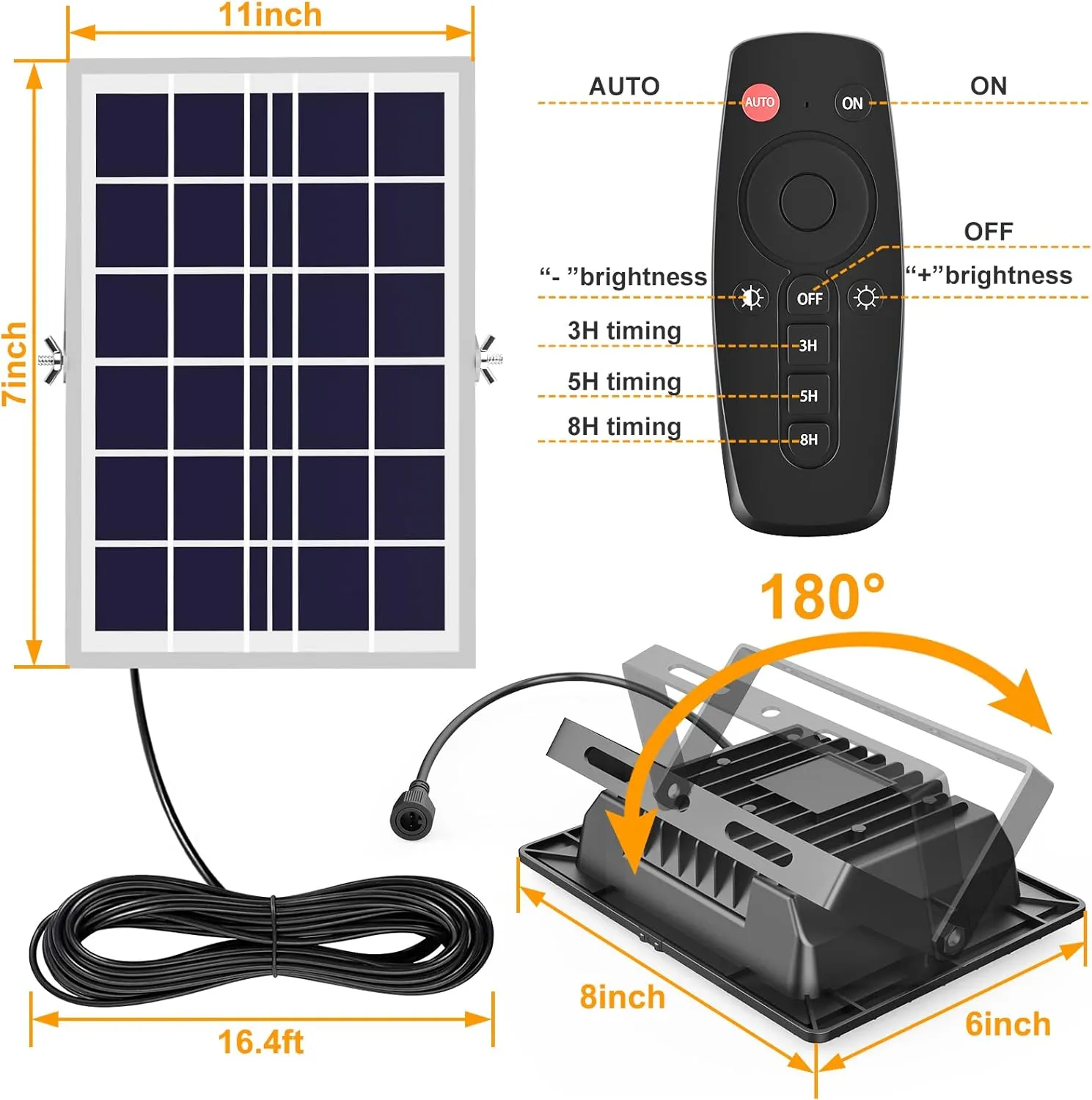 Reflector Lampara Solar Con Control 100w