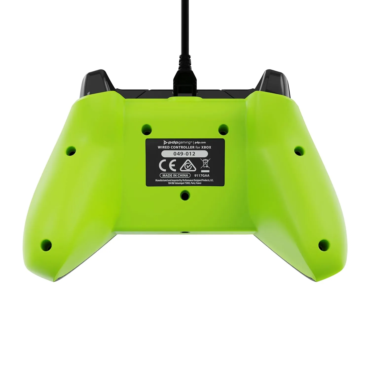 Control Xbox Pdp Con Cable Y Licencia De Microsoft Para Xbox One, Pc Xbox Series X Y S  Negro / Amarillo Eléctrico