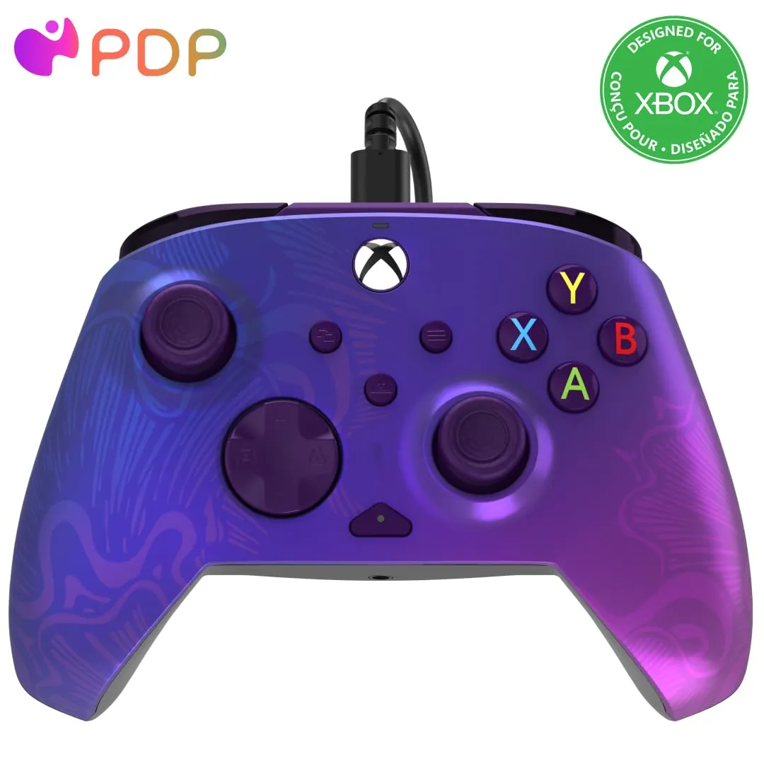 Control Con Cable Y Licencia De Microsoft Para Xbox Serie X /S Y Pc, Púrpura