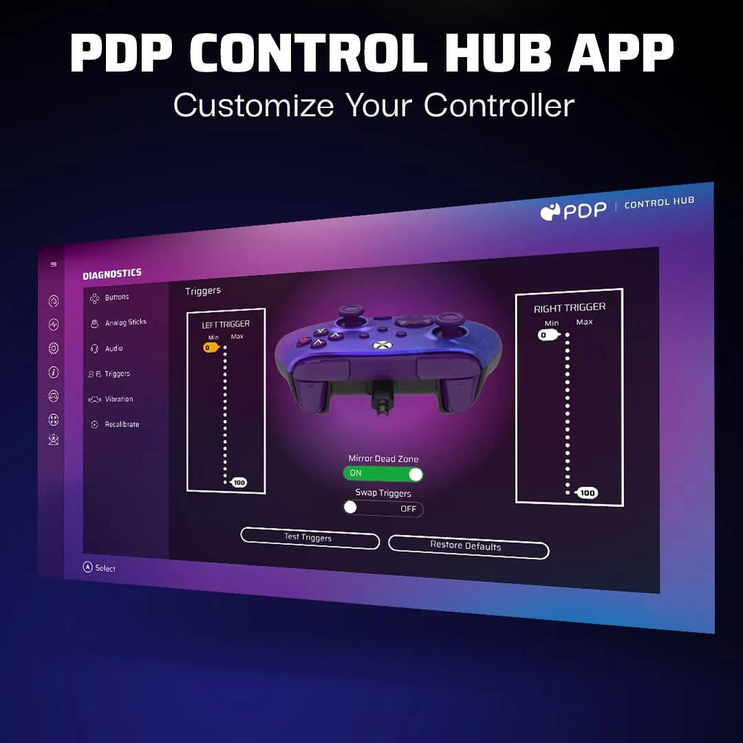 Control Con Cable Y Licencia De Microsoft Para Xbox Serie X /S Y Pc, Púrpura