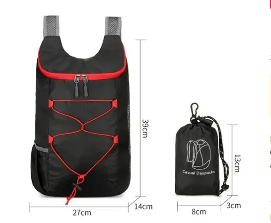 Bolso Mochila Plegable Multifuncional Para Exteriores, Bolsa Deportiva De Tela De Nailon Impermeable