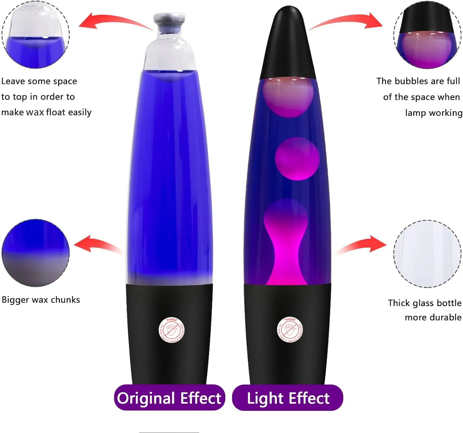 Lampara De Lava, Lámpara De Luz Nocturna Purpura 