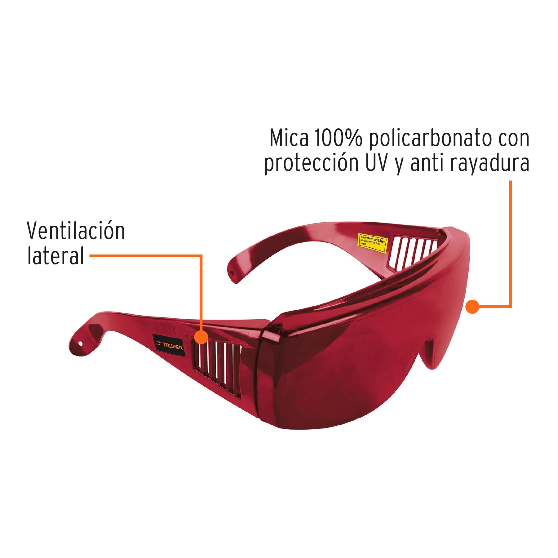 Gafas Rojas Para Láser Con Protección Uv Y Antirayaduras Truper