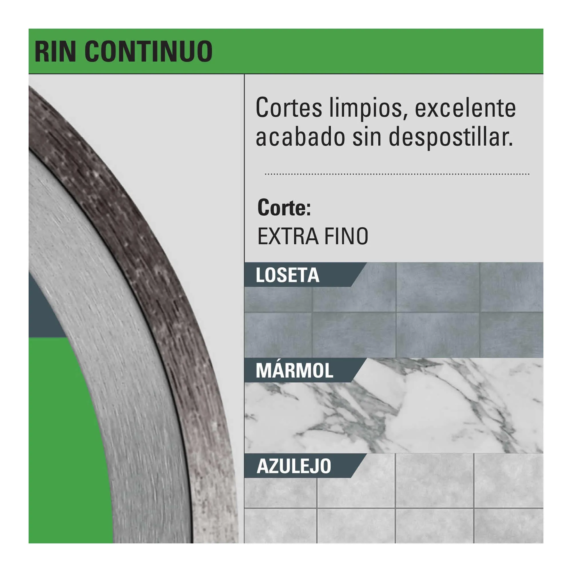 Disco De Diamante Rin Continuo De 9", Centro 7/8" Truper