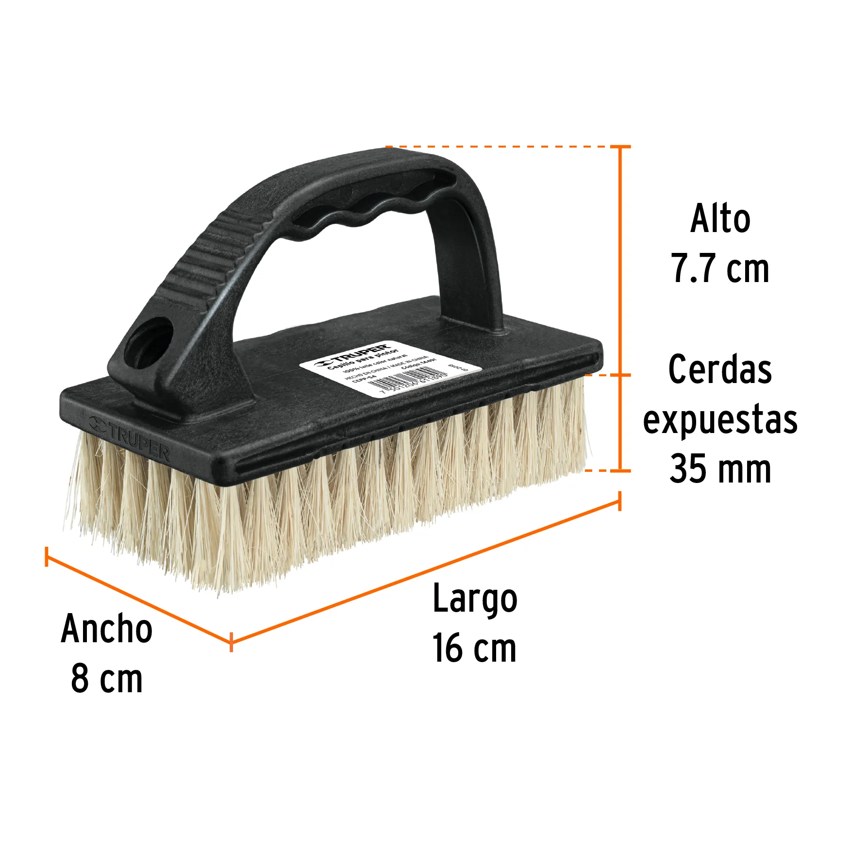 Cepillo Para Limpieza 7 X 14 Pinceles, Cerdas De 35 Mm Truper