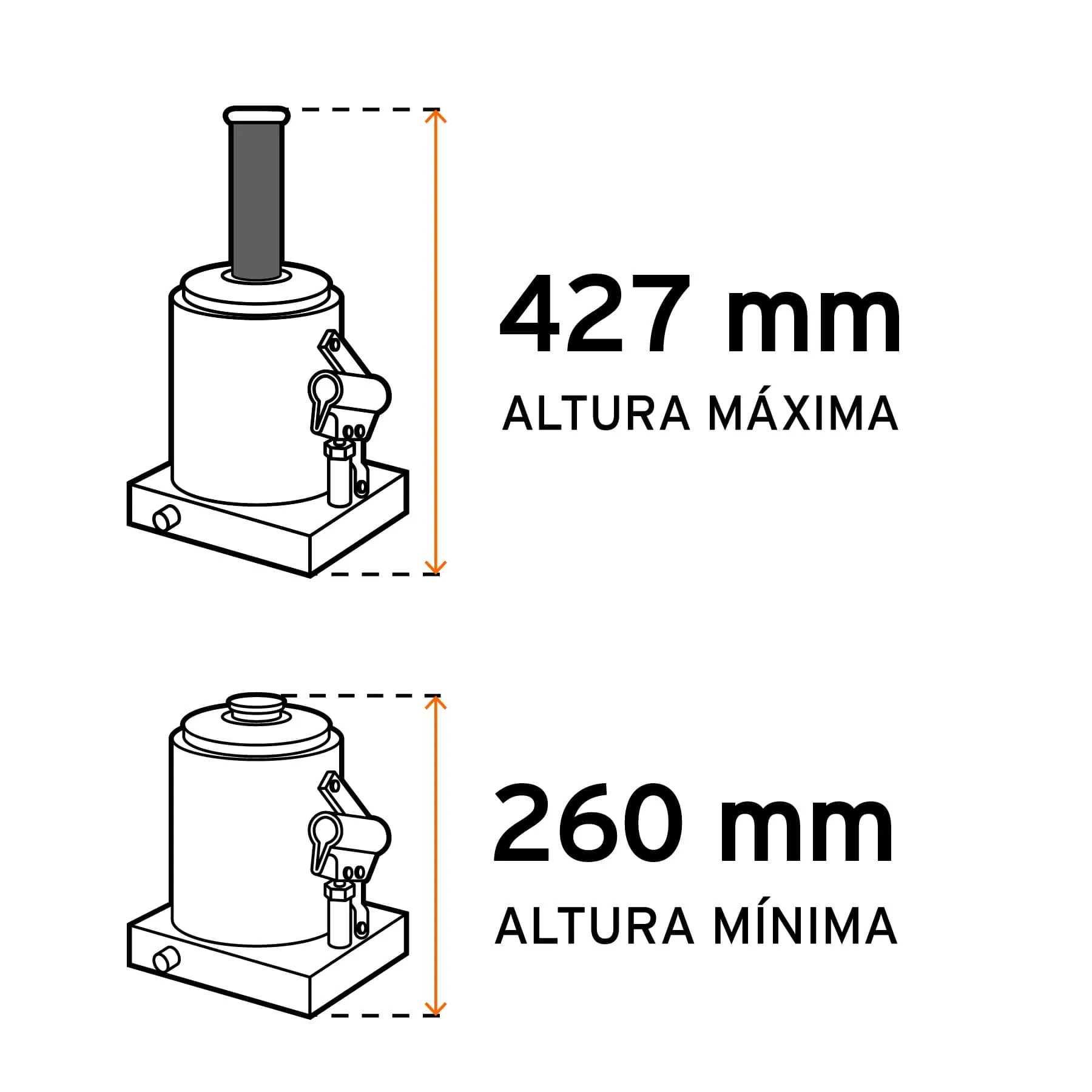 Gato Botella 32 Toneladas Para Uso Vertical Y Horizontal Truper