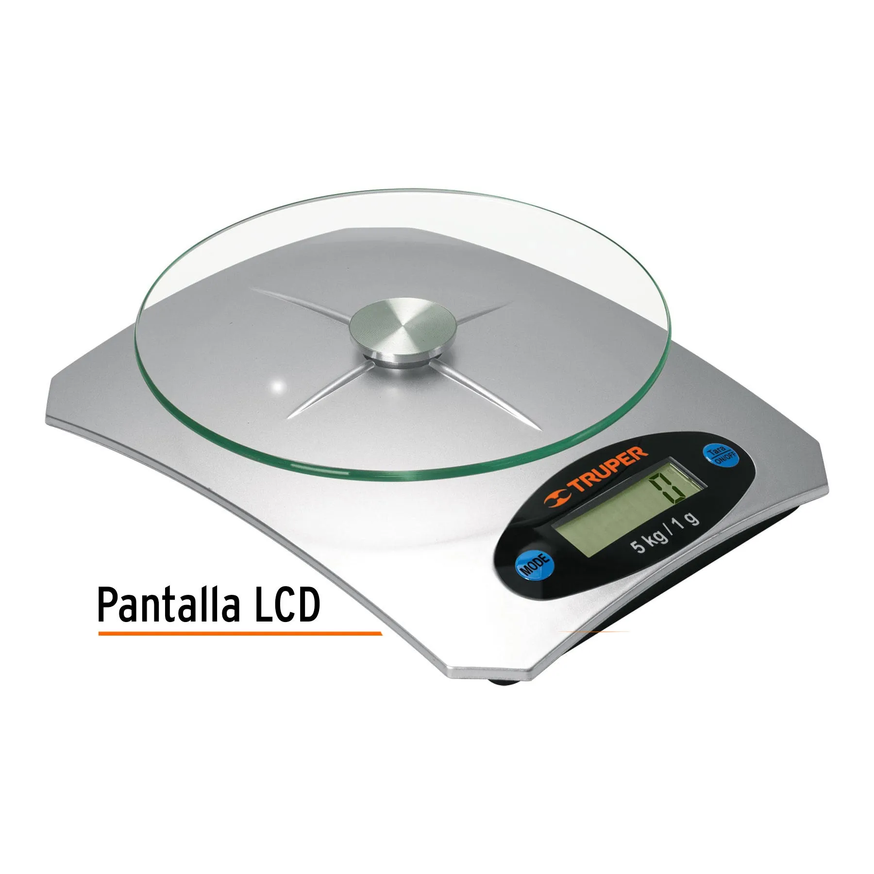 Báscula Digital Gramera Plato De Vidrio 5 Kg Truper