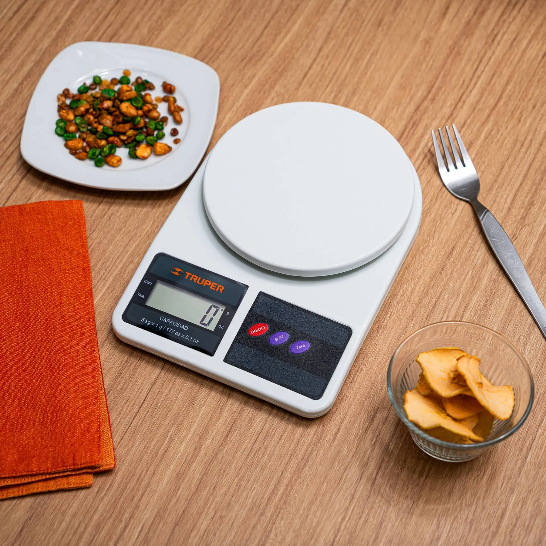 Báscula O Gramera Digital Para Cocina O Dieta, Hasta 5 Kg Truper