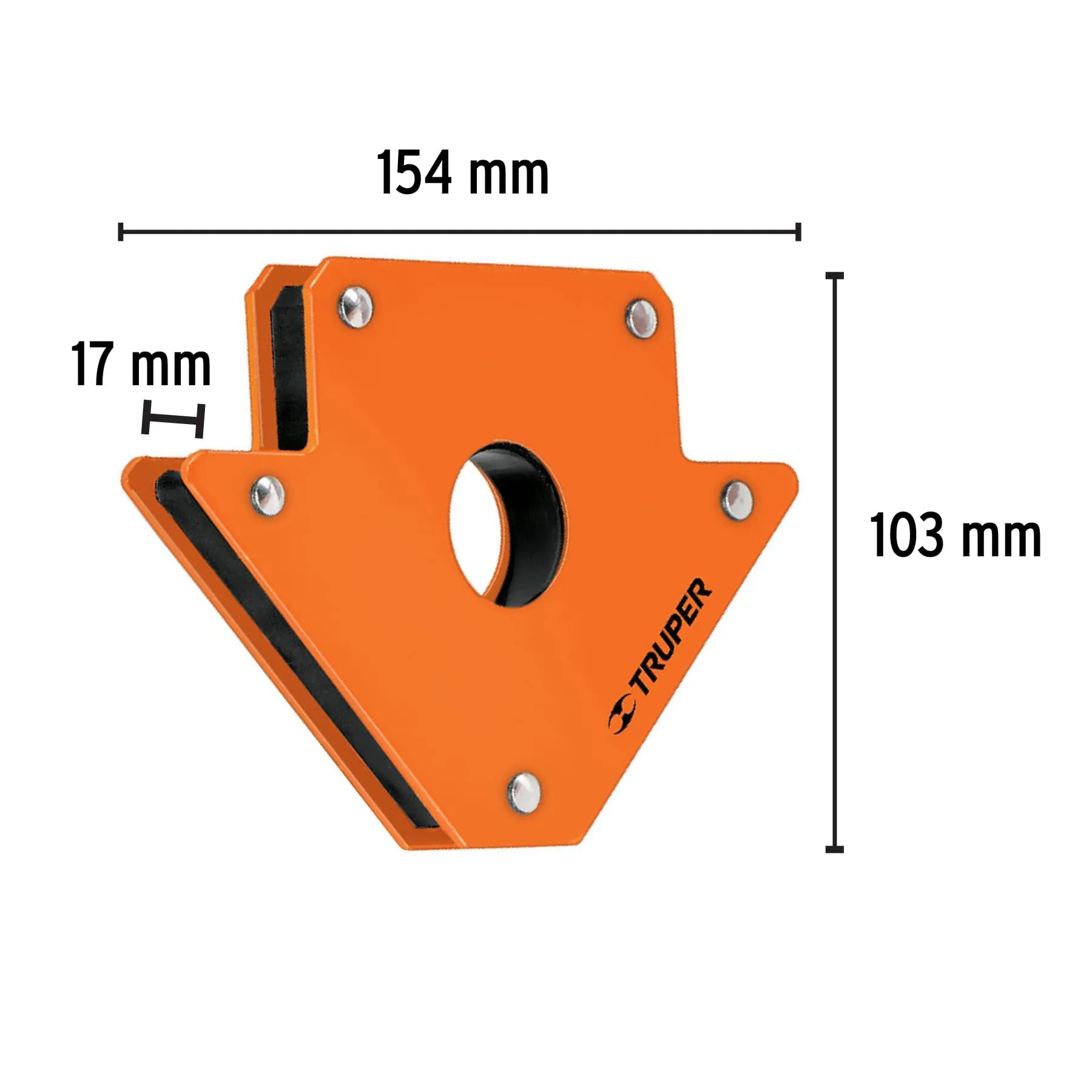 Escuadra Magnética De 4" Protector De Nylon, Soporta 22 Kg Truper