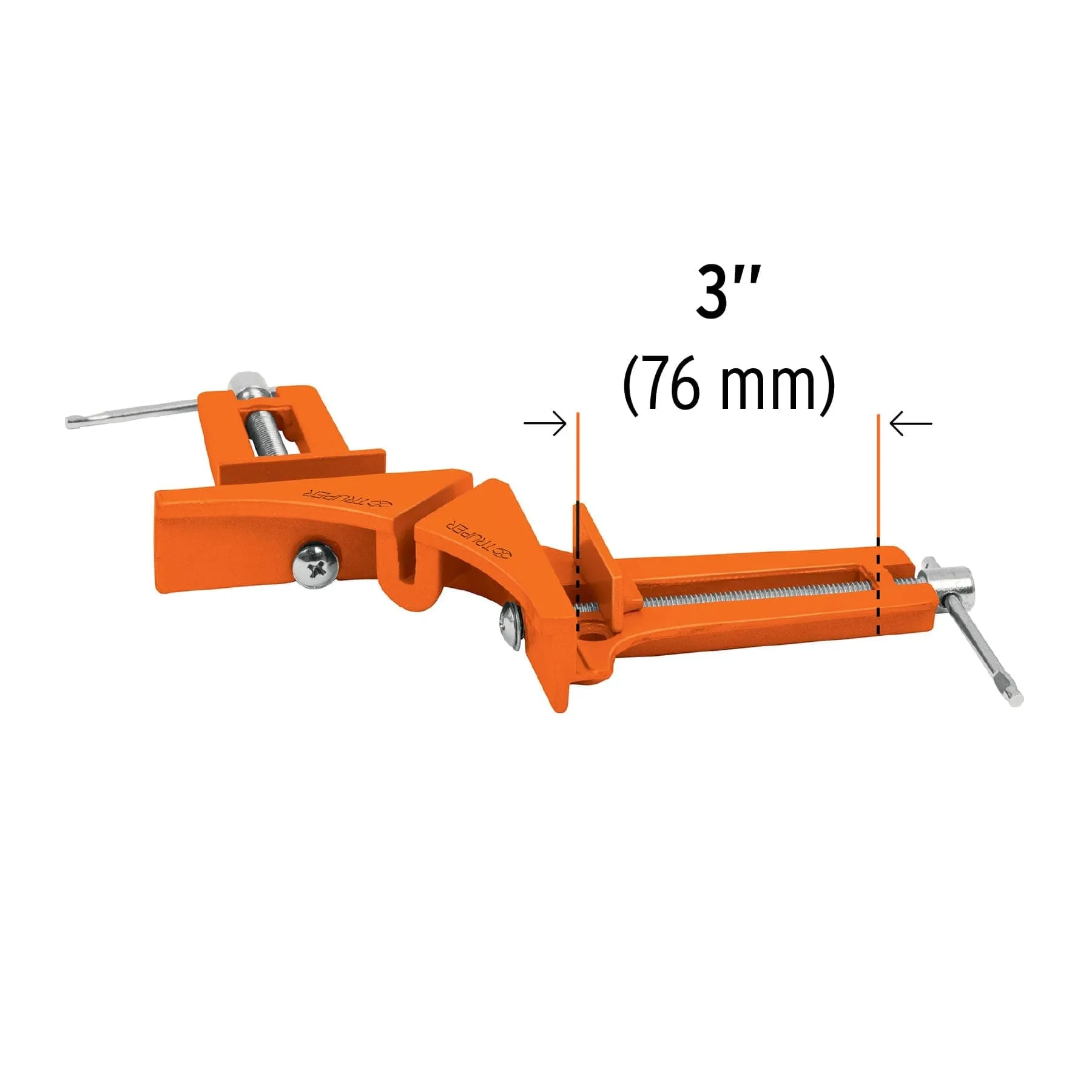 Prensa Esquinera De 3" Con Cuerpo De Aluminio, Ángulo 90° Truper