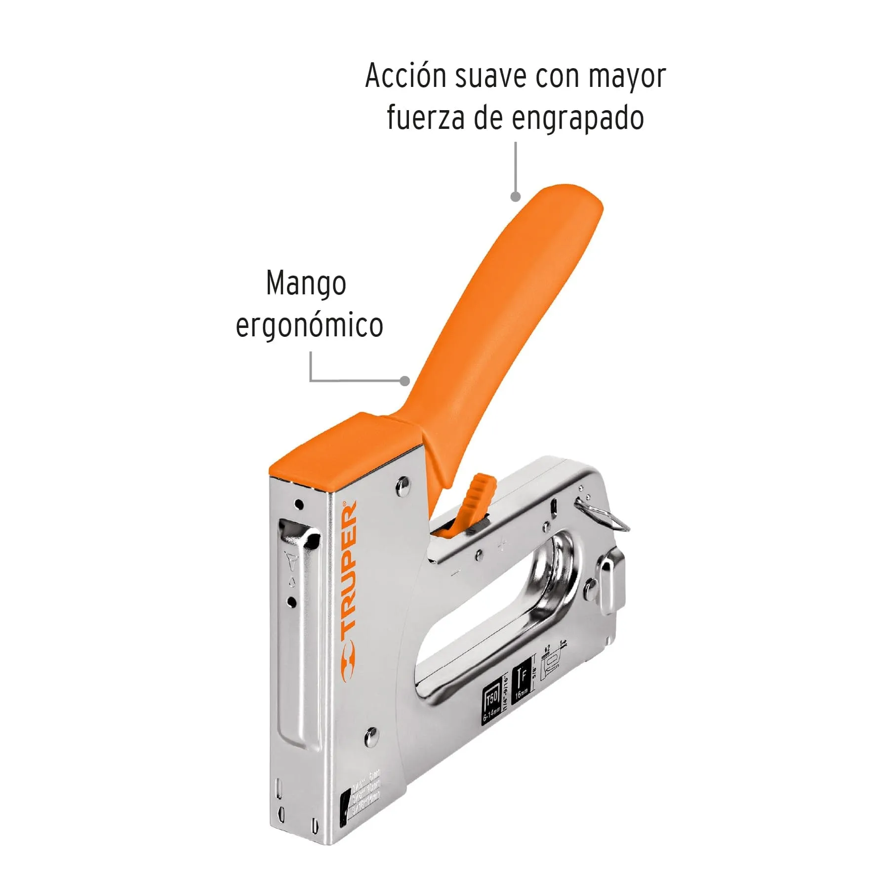 Grapadora Y Clavadora Manual Tipo Pistola, Presión Regulable Truper