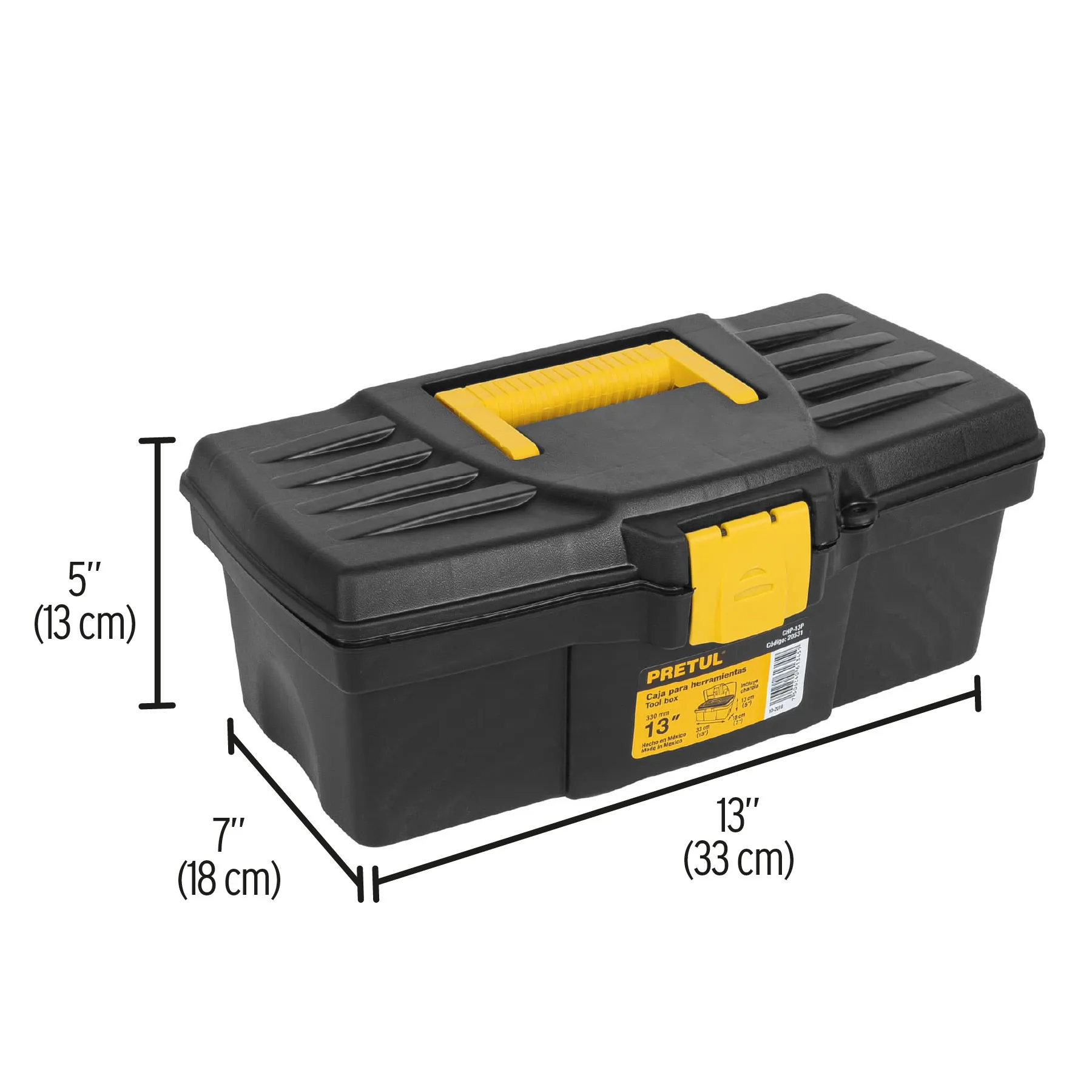 Caja De Herramientas De 33 Cm Con Charola Pretul